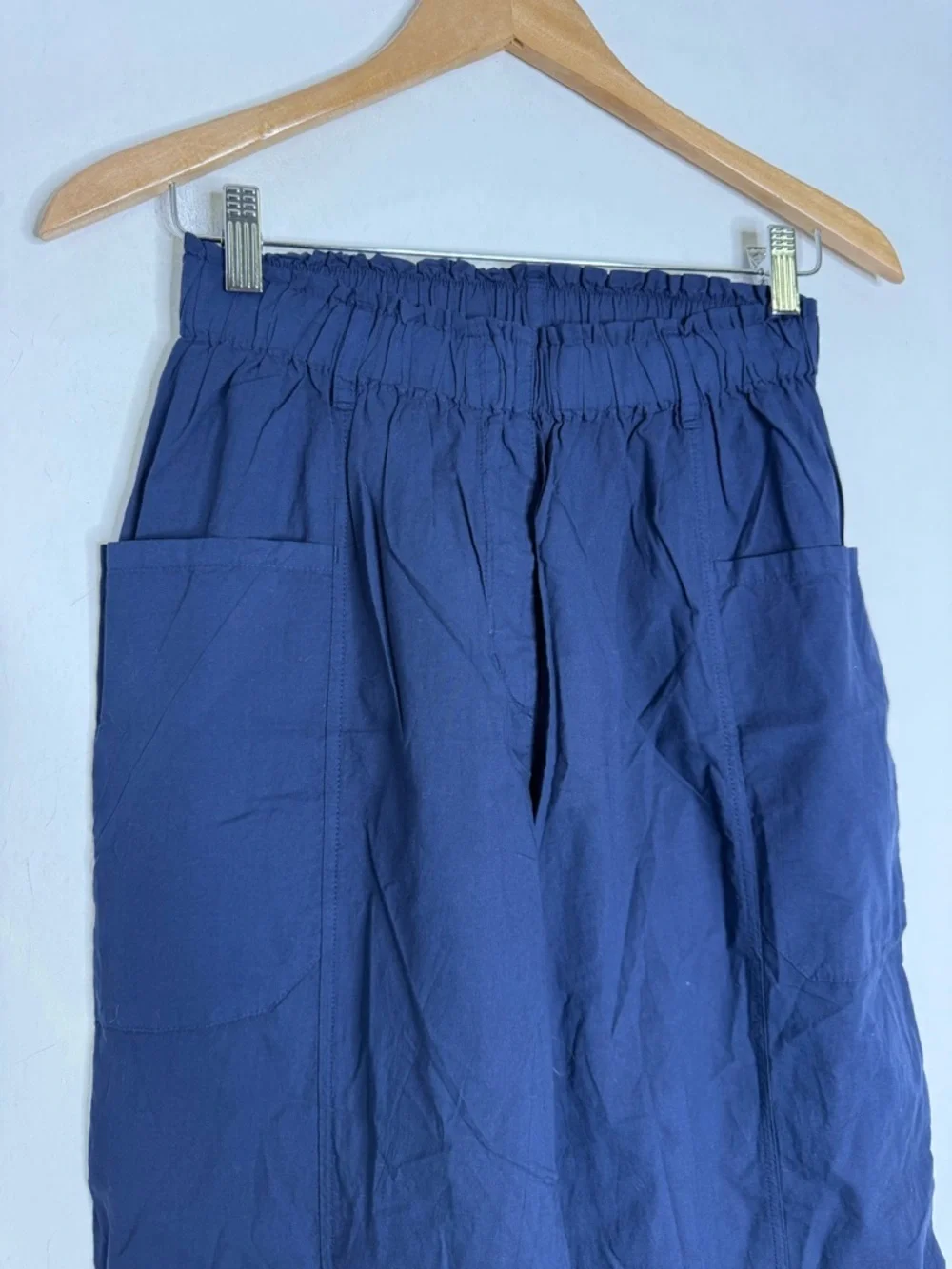 Xirena Jake Pants Small Navy Cotton Poplin Straight Leg NWT